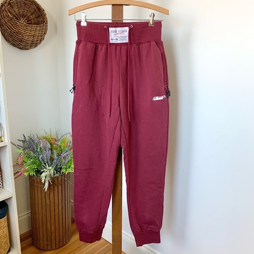 Adam Selman Sport Jogger burgundy red